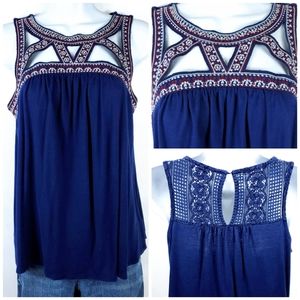 Adorable Peekaboo Front Sleeveless Top Lucky Brand
